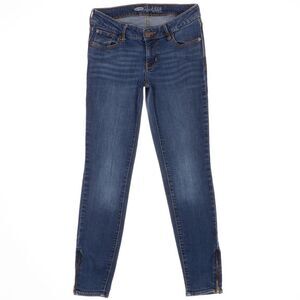 Old Navy Rockstar Skinny Jeans Size 4 Womens Zip Ankle Blue Denim Stretch 27x27